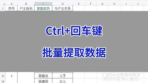 WPS Excel：Ctrl+回车键，批量提取数据。#wps #excel #办公技巧