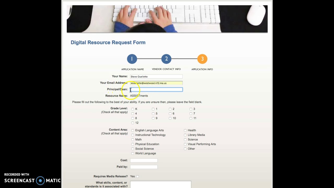 Digital Resource Request Form - YouTube
