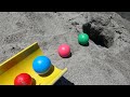 Marble Run ♡ Rain Gutter & Wooden Rail Handmade Course ㏌ Sandy Beach#2