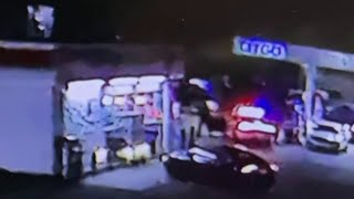 1 suspect still at large after 3 inside stolen SUV crashed into squad car, police say
