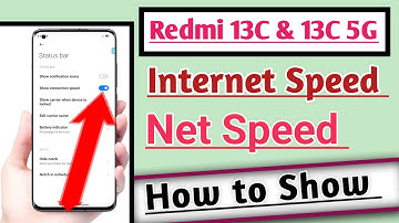 Redmi 13C & 13C 5G internet Speed Net Speed How to Show | Net Speed Kaise Show kare