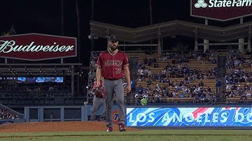 ARI@LAD: Ray fans 12, allows two hits over six frames