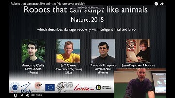 Evolutionary robotics Lecture 18: Robots that adapt like animals. (Recorded Mar 29, 2018)