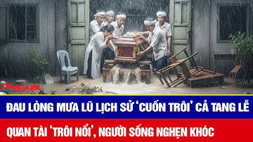 Đau lòng mưa lũ lịch sử ‘cuốn trôi’ cả tang lễ: Quan tài ‘trôi nổi’, người sống nghẹn khóc