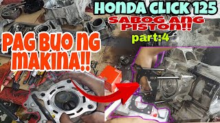 PART:4 honda click125 sabog ang piston|dame palang sera😰|engine overhoul|paano mag buo ng makina screenshot 4