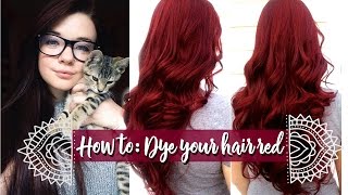 HOW TO DYE HAIR FROM BROWN TO RED AT HOME