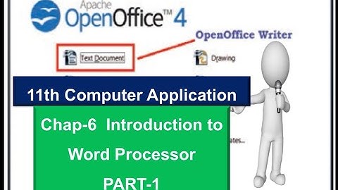 11th computer application chapter-6 part-1 #word processor