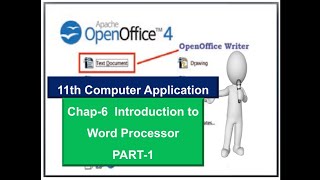 11th computer application chapter-6 part-1 #word processor