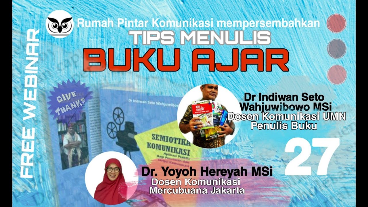 WEBINAR  TIPS MENULIS BUKU AJAR  RUMAH PINTAR KOMUNIKASI