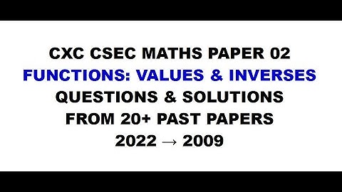 Paper2-CSEC-MATHS#6 ~ 