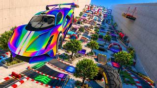 MEGA RAMPA A OSTACOLI 100% ESTREMA !!!! 🐷GARE🐷 GTA 5 ONLINE