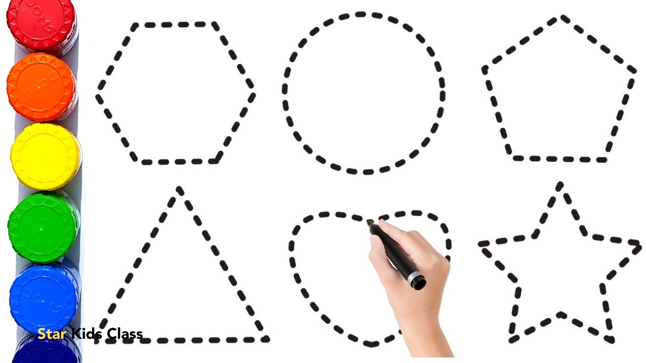 Shapes drawing for kids, Learn 2d shapes, colors for toddlers | Preschool Learning,Educational video