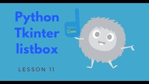Python: using Tkinter: listbox part 1