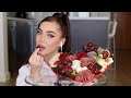 ASMR VALENTINE'S DAY CHARCUTERIE BOARD MUKBANG!