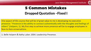 Avoid Dropped Quotations