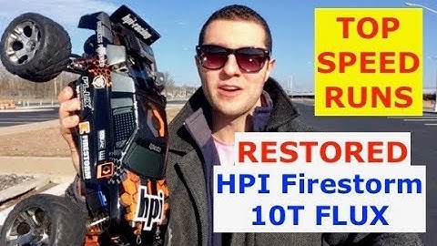 Restored HPI firestorm flux 10T First runs with TOP SPEED METER.  (FYI-Not 77 MPH) LOL. [PART 3]