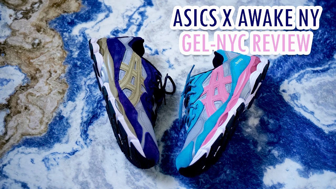 ASICS X AWAKE NY GEL-NYC GOTHIC GRAPE/PURE SILVER REVIEW - YouTube