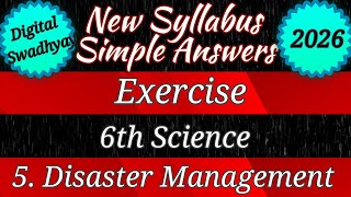 New syllabus exercise disaster management class 6 science ।exercise 6th science 5 ।class 6 science 5