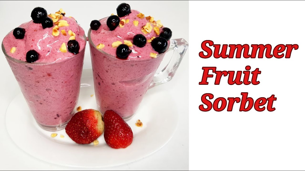 5 minutes No freeze, Summer Fruit Sorbet, Idea | Dessert