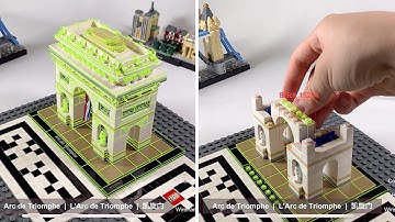 Augmented Reality for LEGO® Construction with iPhone® - LEGO Arc de Triomphe Speed Build with AR