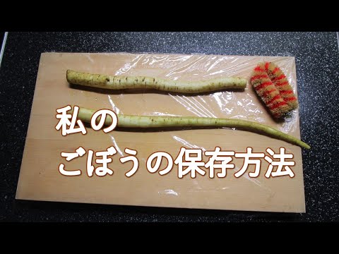 私のごぼうの保存方法　　食材を無駄なく便利に使うために