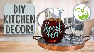 Cricut DIYs for Home: Sweet Tea Pitcher! Easy Crafts to Sell or Gift!