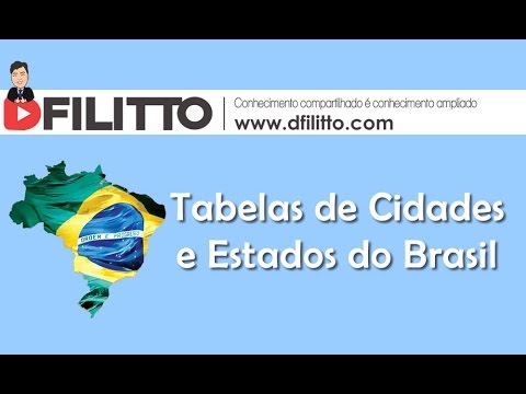 Tabelas de Cidades e Estados do Brasil - SQL