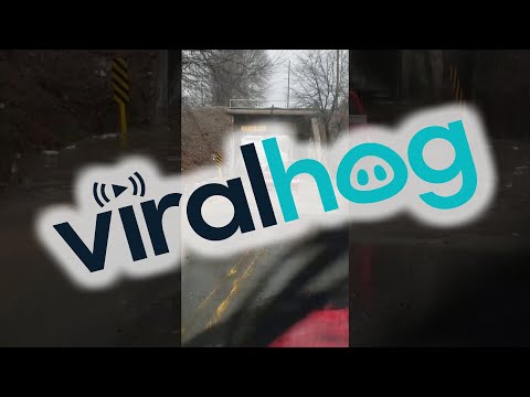 Truck Tries to Cross Flooded Underpass || ViralHog