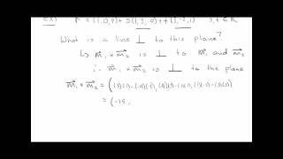 Cartesian Equation of a Plane