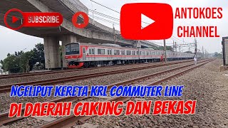 Hunting Kereta KRL commuter line di flyover cakung dan bekasi@antokoes2925