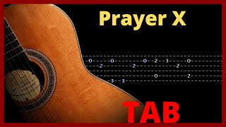 Prayer X, guitar versión tab.