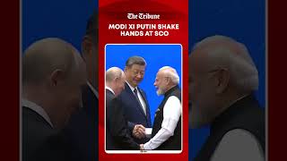 PM Modi, Xi Jinping and Putin shake hands and share a light moment ahead of the SCO Summit.