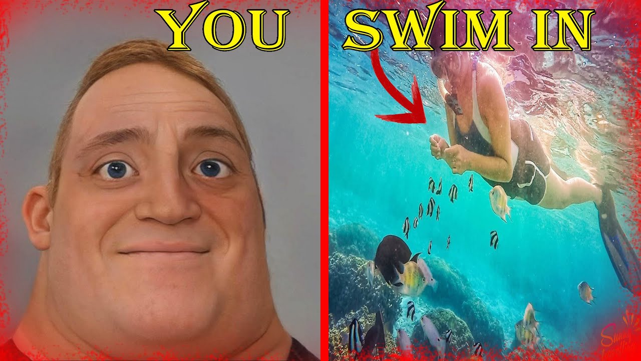 You swim in Mr Incredible Uncanny YouTube