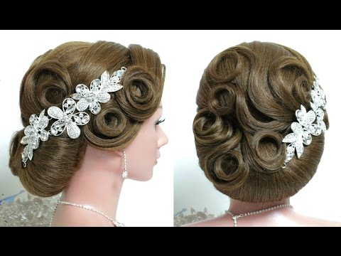Wedding hairstyle for long hair tutorial. Perfect bridal updo