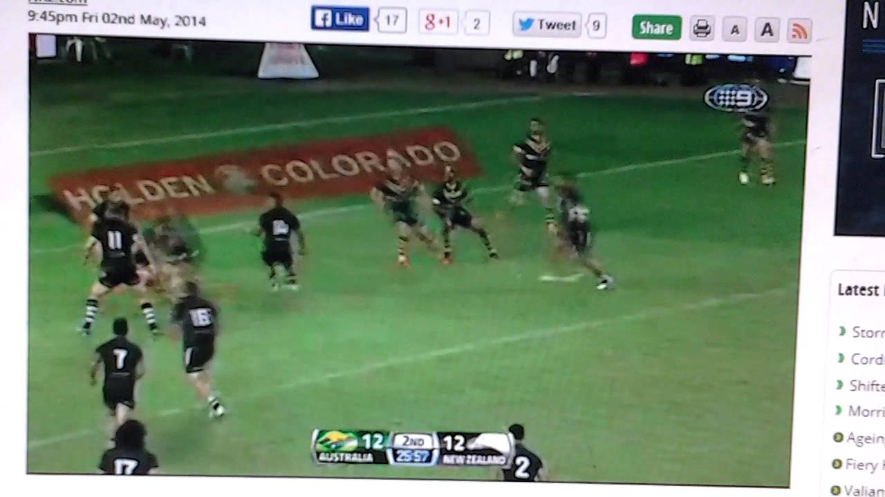 2014 Nrl Test Match Australia Vs New Zealand Match Highlights - YouTube