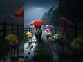 Pigs in Heavy Rain | Animal Family #shorts #pig #rain