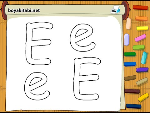 alphabet coloring pages  letter e coloring page  youtube