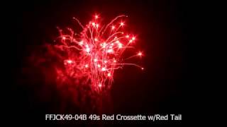 Frontier Fireworks 49s 30mm Red Crossette
