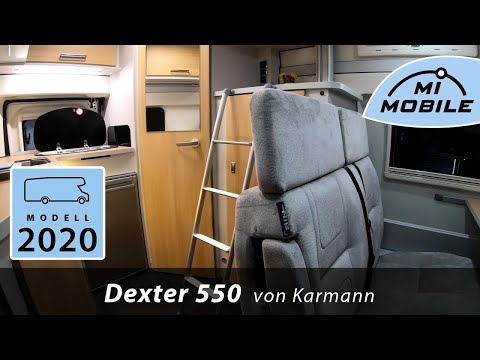 #030 Karmann Dexter 550 - 5,5m Kastenwagen für 4 mit Hubbett, Küche u. Bad im Heck