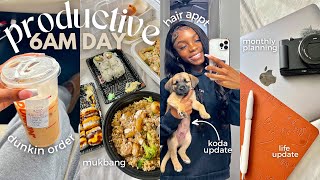 6AM PRODUCTIVE DAY ? realistic daily life + maintenance + puppy update + MORE | ft. HairSpells