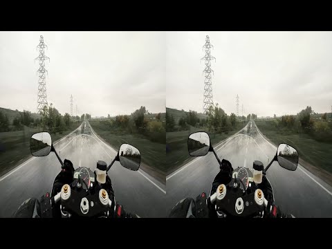 VR video Yamaha R6 Speed Test Google Cardboard 3D SBS