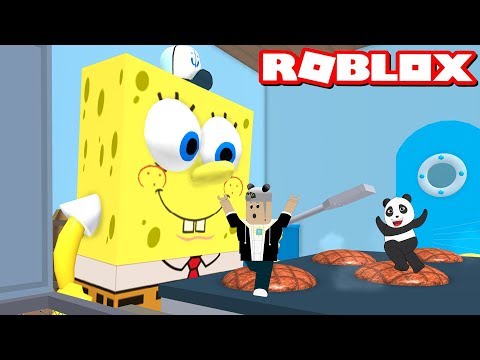 Süngerbob Evinden Kaçış! Bizi Yiyecek - Panda ile Roblox ESCAPE THE KRUSTY KRAB OBBY