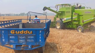 Syan 998 Wheat Harvesting Combine Harvester Eicher 380 Load Trolley Stuck