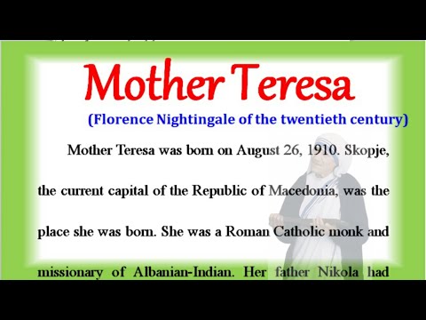 Mother Teresa biography in English 2023 biography of mother Teresa essay on mother Teresa in English