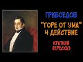 Горе от ума. 4 действие. Краткий пересказ. Слушать аудиокнигу