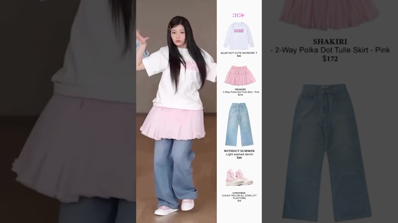 Illit wonhee not cute anymore dance practice outfit 💗 