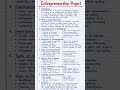 Entrepreneurship Project | Easy School Project