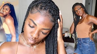 so i tried knotless box braids and well... | Courtney Lynn