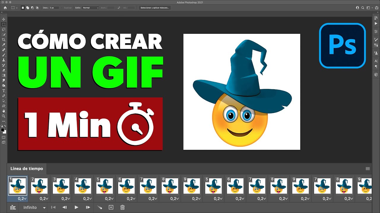 How to create an animated GIF in 90 seconds in Photoshop Very easy! 