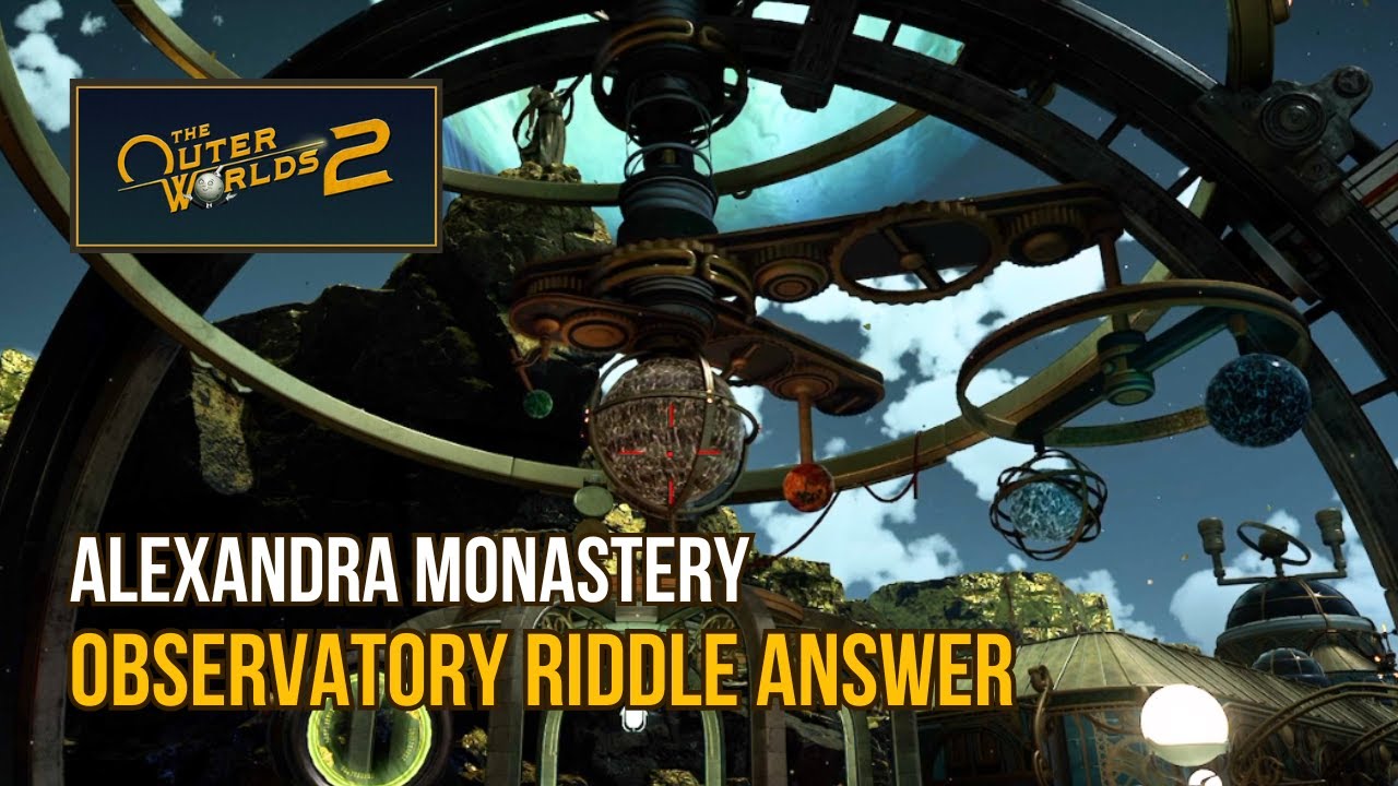 The Outer Worlds 2 - Alexandra Monastery Riddle Puzzle Guide - Feargus Urquhart Pitchball Card